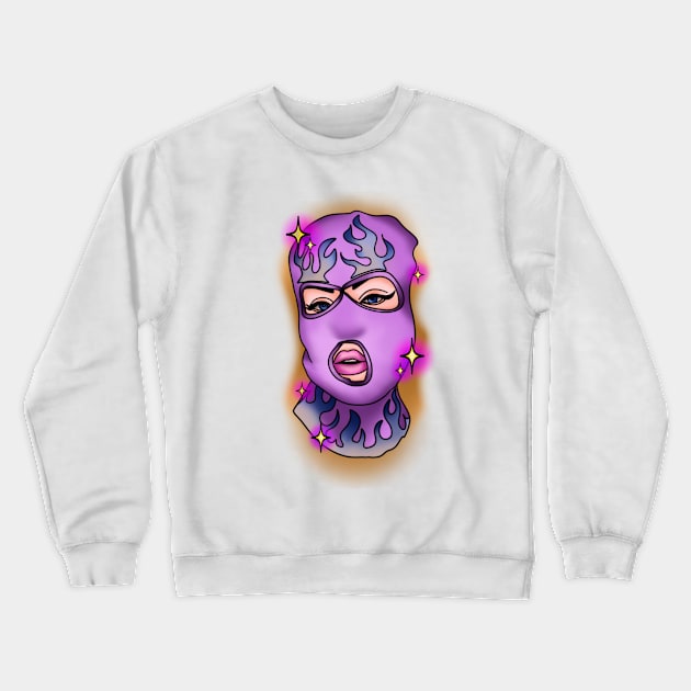 Ski Girl Crewneck Sweatshirt by lizajambalaya